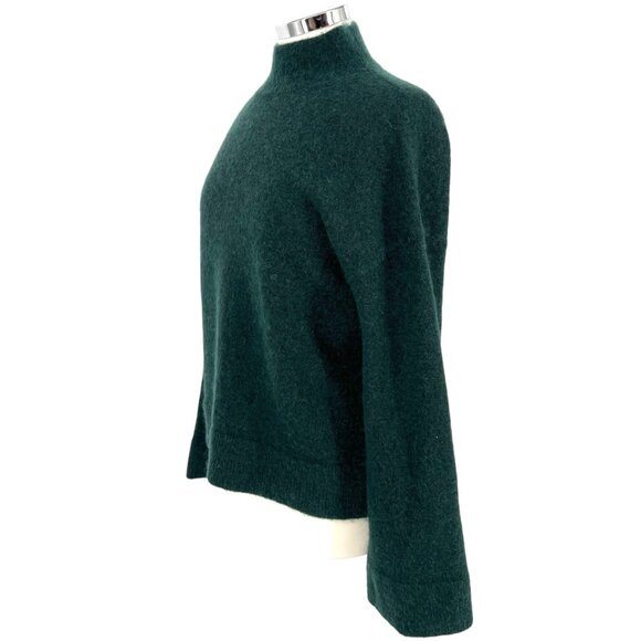 & Other Stories Green Mohair Blend Mockneck Sweater Size Small - Picture 6 of 14